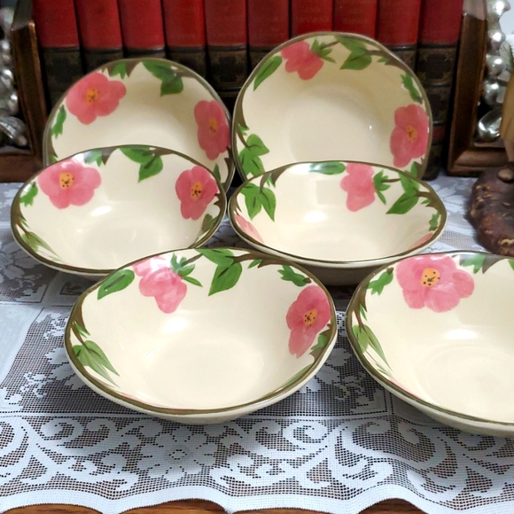 Franciscan Desert Rose Fruit Bowls set of 6 - Picture 4 of 4